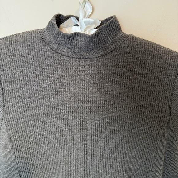 T.la Anthropologie Ribbed Thermal Mock Turtleneck Tunic Top XS - Picture 7 of 11